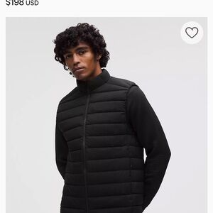 Men’s Black Lululemon Navigation Down Vest - Large